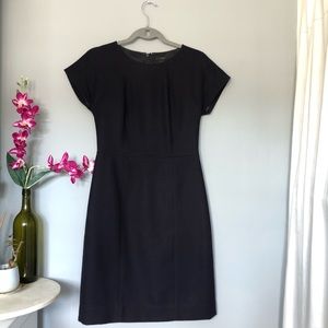 JCrew navy wool shift dress with short sleeves 2